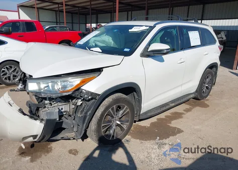 2016 Toyota Highlander Xle V6 from USA, damaged, VIN 5TDJKRFH4GS328948